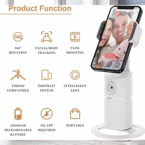 360 Rotation Smart Face Tracking Selfie Camera