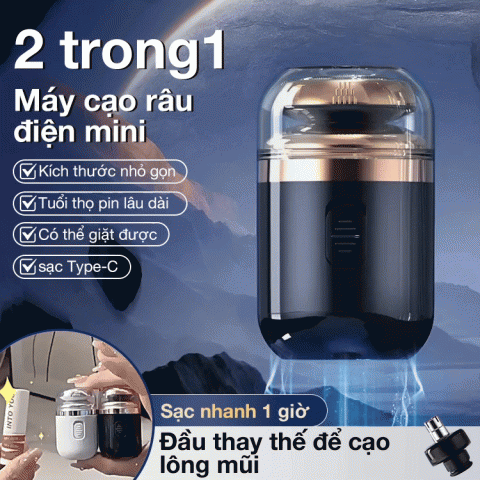 Máy cạo râu điện mini 2 trong 1