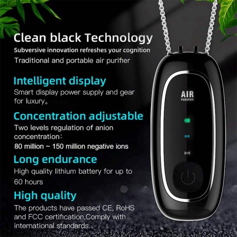 2021 latest adjustable air purifier necklace-hm9