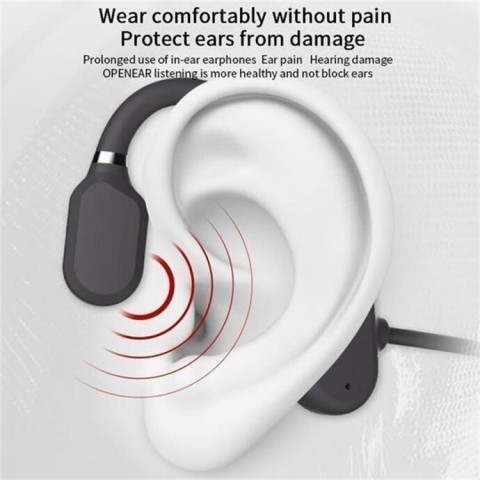 Tai nghe dẫn truyền qua xương an toàn và thoải mái -Nâng cấp âm trầm để nghe rõ hơn và bảo vệ tai tốt hơn
