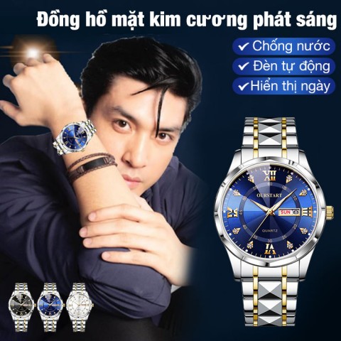 Đồng hồ mặt kim cương sáng bóng