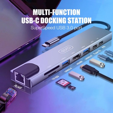 Đế cắm USB-C đa chức năng-4In1/5In1/6In1/8In1