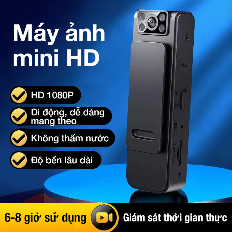 Bảo hành 1 năm - Camera Wifi Mini Từ Tính Và Kẹp Mới Nâng Cấp Năm 2024 - Ghi lại mọi lúc, mọi nơi - Hoàn hảo để ghi hình thể thao, quay video tại nhà, quay trò chơi điện tử, quay video an ninh và giao thông, v.v.