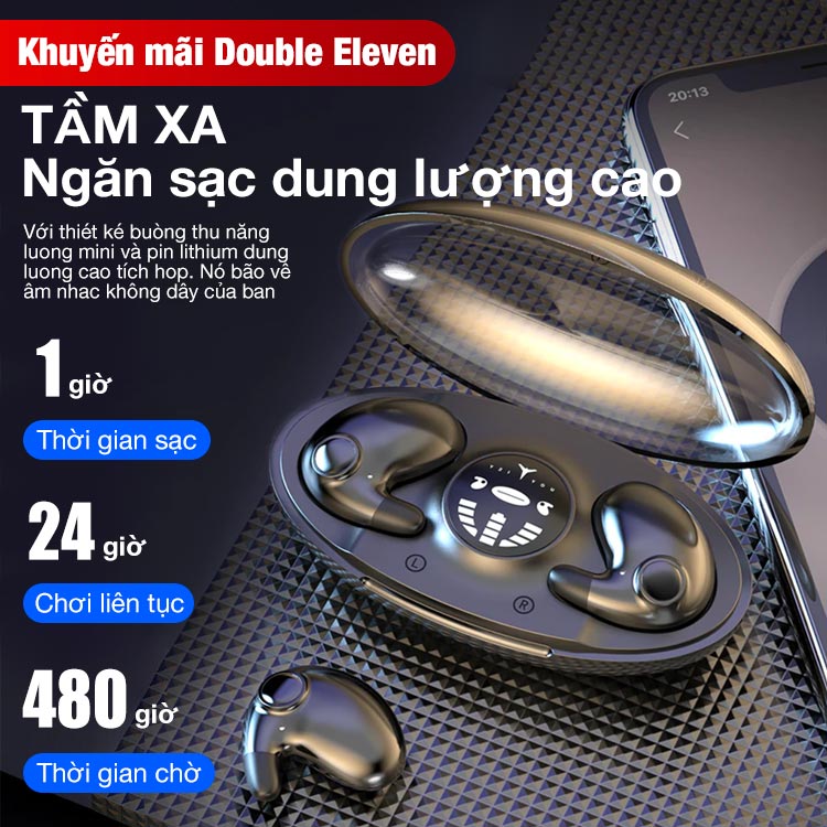 Khuyến mãi Double Eleven  - giảm giá một nửa - Tai nghe không dây giấc ngủ vô hình nhập khẩu từ Đức-Chất lượng âm thanh HIFI.Cuộc gọi giảm tiếng ồn độ phân giải cao thông minh